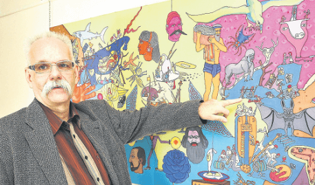 Dali, Escher und co - Gemalt auf Seide mit den Händen eines neuzeitlichen Künstlers